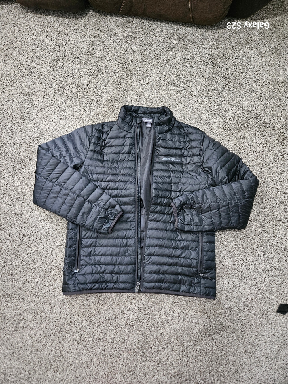 Eddie Bauer Black Quilted Packable Puffer Jacket